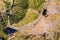 Aerial view of Serra Malagueta natural parc in Santiago island in Cape Verde - Cabo Verde