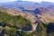 Aerial view of Serra Malagueta natural parc in Santiago island in Cape Verde - Cabo Verde