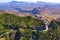 Aerial view of Serra Malagueta natural parc in Santiago island in Cape Verde - Cabo Verde