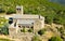 Aerial view of Serrabone Priory building, France