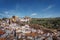 Aerial view of Setenil de las Bodegas - Setenil de las Bodegas, Cadiz Province, Andalusia, Spain