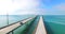 Aerial view Seven Mile bridge. Florida Keys.