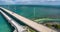 Aerial view of Seven Miles Bridge along Overseas Highway, Florid