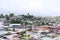 Aerial view of shanty towns in Panama City, Panama