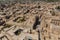 Aerial view of Shergazi Khan Madrasah in Khiva, Uzbekist