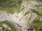 Aerial view of Sheytan Dere Shaitan River Canyon, Bulgaria