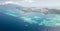 Aerial View of Ship and Coral Reef in Flores, Indonesia