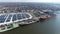 Aerial View Ships at Port Delaware River