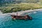 Aerial view of Shipwreck Dimitrios in Gythio Peloponnese, in Greece