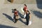 Aerial view of shopping women, Portugal