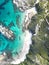 Aerial view of a shore with teal waters in Denmark, Great Southern region, Western Australia