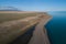 aerial view of the shoreline of the lake, view from above