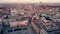 Aerial view Shot Of Milan Cathedral Piazza Del Duomo Di Milano And Galleria Vittorio Emanuele City Center Of Milano