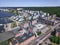 Aerial view of Sibelius Hall in Lahti, Finland.