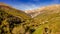 Aerial view of Sibillini mountains in Autumn