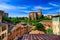 Aerial view of Siena and Basilica of San Domenico