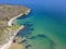 Aerial view of Silistar beach near village of Rezovo, Bulgaria