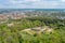 Aerial view of Silistra with Danube river and Medjidi Tabia fort