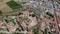 Aerial view of Silves with moorish castle, Algarve, Portugal