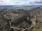 Aerial view of Simpson park wilderness valley in Santa Rosa Hills. Hemet, California