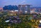 Aerial view of Singapore Downtown. Financial district and business centers in technology smart urban city in Asia. Skyscraper and