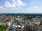 Aerial view from Sint Janskerk tower St.John Church on the cityscape of Maastricht, Netherlands