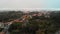 Aerial view of Sintra cityscape on a cloudy day, Portugal