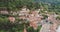 Aerial view of Sintra near Lisbon, with the National Palace and the Moorish fortress up on the mountain. Portugal