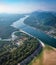 Aerial view of the Siri Lanta Bridge in koh Lanta, Krabi, Thailand