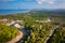 Aerial view of the Siri Lanta Bridge in koh Lanta, Krabi, Thailand