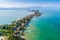 Aerial view on Sirmione city