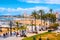 Aerial view of Sitges, Spain beach