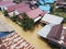 Aerial view of Situation Flood in sangatta city