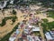 Aerial view of Situation Flood in sangatta city