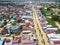 Aerial view of Situation Flood in sangatta city