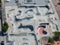 Aerial view of the skate park in Malmo, Western Harbour district.