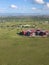 Aerial view from the sky on approach to Nairobi