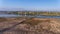 Aerial. View from the sky to the bay in Ria Formosa. Quinta de Lago.