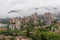 Aerial view of the skyline of Medellin, Colombia.