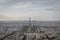 Aerial view of the skyline of Paris, France