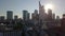 Aerial view of skyscrapers in downtown of Frankfurt upon Main, Germany