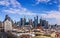 Aerial view of skyscrapers of Melbourne