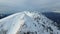 Aerial view of the slope of the Rosa Khutor ski resort and Black Pyramid peak