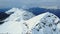 Aerial view of the slope of the Rosa Khutor ski resort and Black Pyramid peak