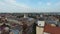 Aerial View - Small City at Sambor, city center, Ukraine