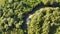 Aerial view of a small forest riverAerial view of a small forest river- green summer landscape texture