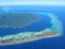 Aerial view on small lagoon, French Polynesia