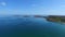 Aerial view of a small marina on the Black sea