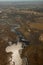 Aerial view of a small part of the Okavango Delta