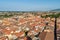 Aerial view of small town Pietrasanta in Versilia, Tuscany, Italy